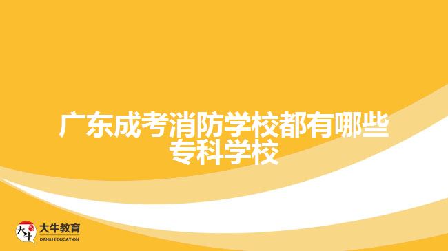 廣東成考消防學(xué)校都有哪些?？茖W(xué)校