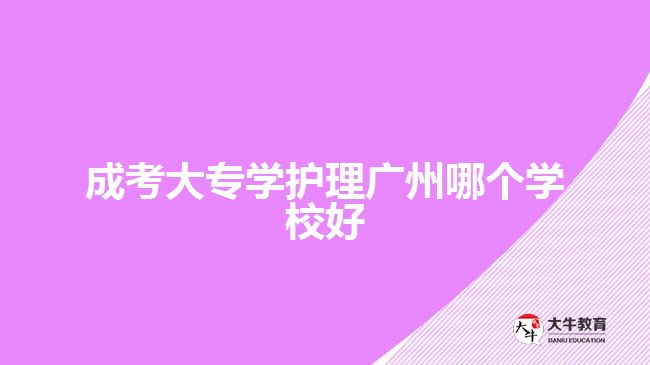 成考大專學(xué)護(hù)理廣州哪個(gè)學(xué)校好