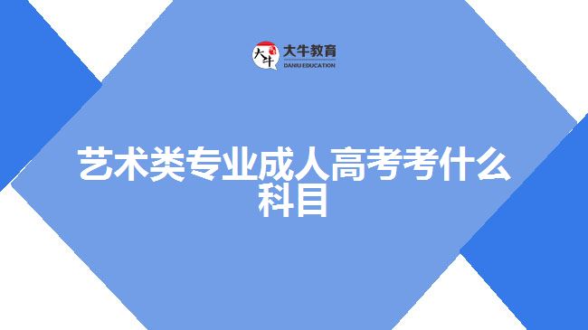 藝術類專業(yè)成人高考考什么科目