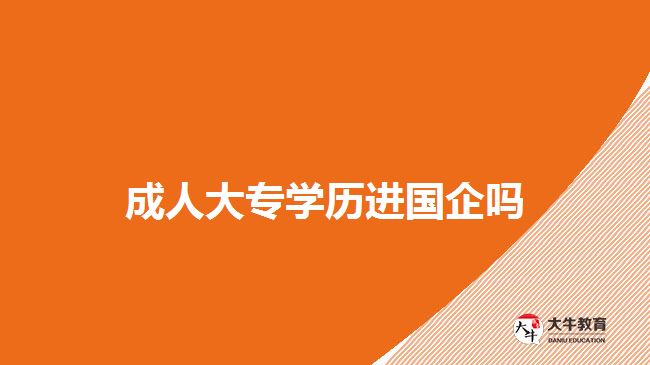 成人大專學(xué)歷進(jìn)國企嗎