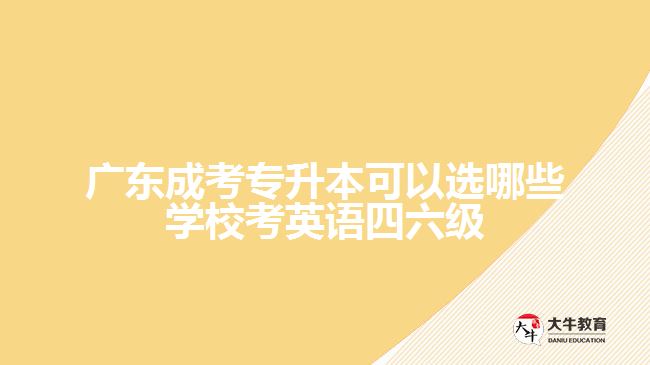 廣東成考專升本可以選哪些學?？加⒄Z四六級