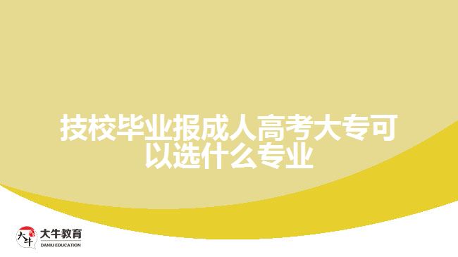 技校畢業(yè)報(bào)成人高考大專(zhuān)可以選什么專(zhuān)業(yè)