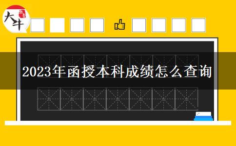 2023年函授本科成績(jī)?cè)趺床樵?xún)