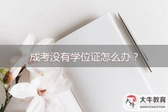 成考沒有學(xué)位證怎么辦？