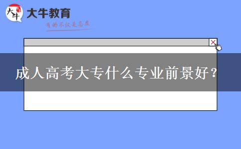 成人高考大專(zhuān)什么專(zhuān)業(yè)前景好？