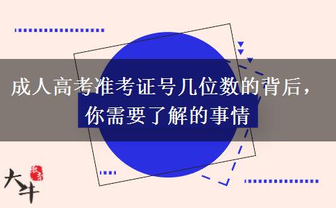 成人高考準(zhǔn)考證號幾位數(shù)