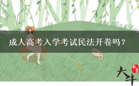 成人高考入學(xué)考試民法開卷嗎？