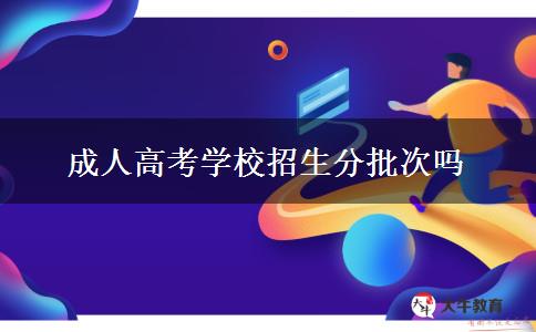 成人高考學(xué)校招生分批次嗎