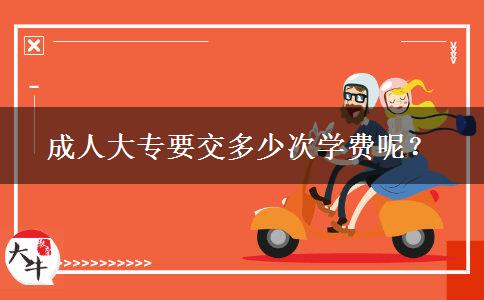 成人大專要交多少次學(xué)費呢？