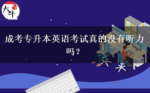 成考專(zhuān)升本英語(yǔ)考試真的沒(méi)有聽(tīng)力嗎？