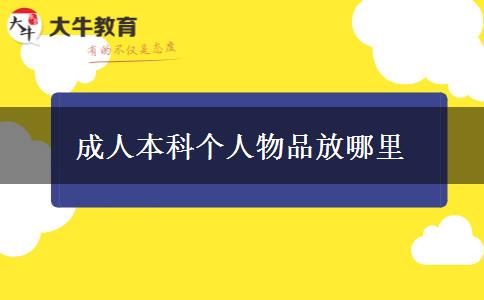 成人本科個人物品放哪里