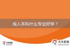 成人本科什么專業(yè)好學(xué)？