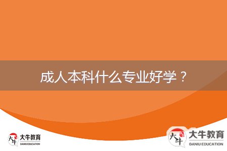 成人本科什么專業(yè)好學？