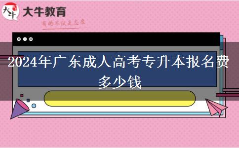 2024年廣東成人高考專升本報名費(fèi)多少錢