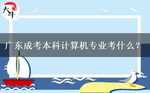 廣東成考本科計算機專業(yè)考什么？