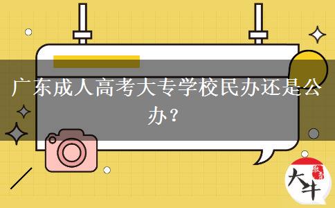 廣東成人高考大專(zhuān)學(xué)校民辦還是公辦？