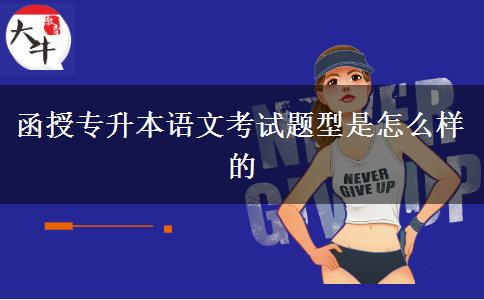 函授專升本語(yǔ)文考試題型是怎么樣的