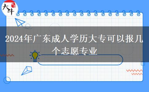 2024年廣東成人學(xué)歷大?？梢詧?bào)幾個(gè)志愿專業(yè)
