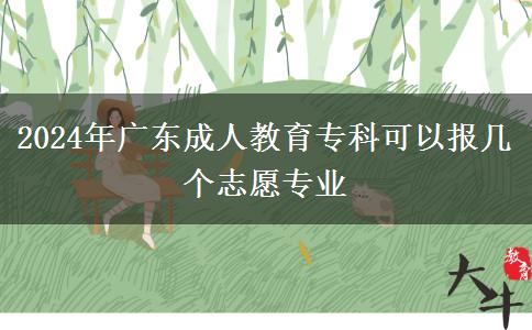 2024年廣東成人教育?？瓶梢詧?bào)幾個(gè)志愿專業(yè)