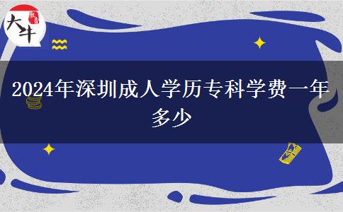 2024年深圳成人學(xué)歷?？茖W(xué)費(fèi)一年多少