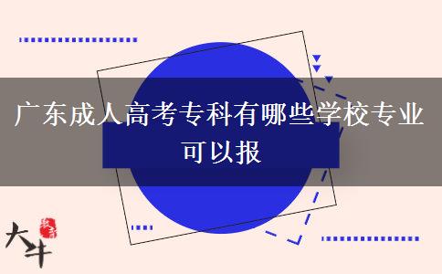 廣東成人高考?？朴心男W(xué)校專業(yè)可以報(bào)