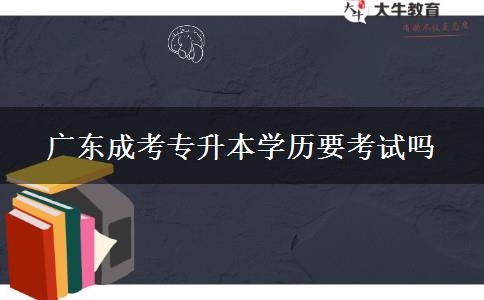 廣東成考專升本學歷要考試嗎