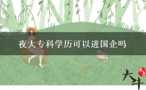 夜大?？茖W(xué)歷可以進(jìn)國(guó)企嗎