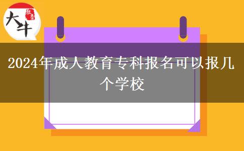 2024年成人教育專(zhuān)科報(bào)名可以報(bào)幾個(gè)學(xué)校