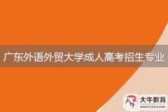 2024年廣東外語外貿(mào)大學(xué)成人高考招生專業(yè)介紹