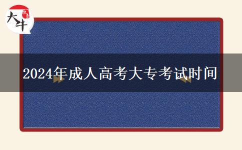 2024年成人高考大?？荚嚂r(shí)間