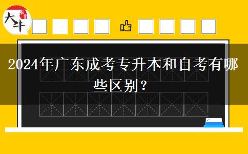 2024年廣東成考專升本和自考有哪些區(qū)別？