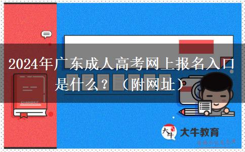 2024年廣東成人高考網(wǎng)上報名入口是什么？（附網(wǎng)址）