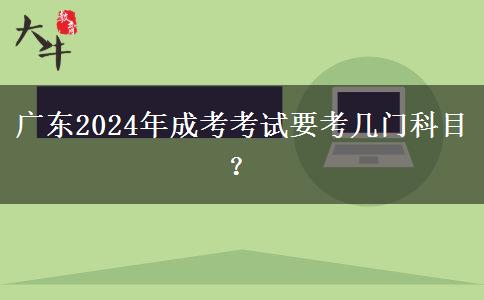 廣東2024年成考考試要考幾門科目？