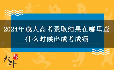 2024年成人高考錄取結(jié)果在哪里查 什么時候出成考成績