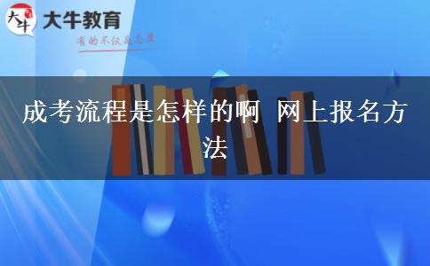 成考流程是怎樣的啊 網上報名方法