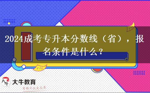 2024成考專升本分數(shù)線（省），報名條件是什么？