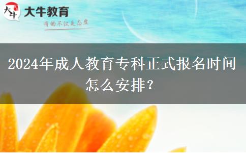 2024年成人教育?？普綀竺麜r間怎么安排？