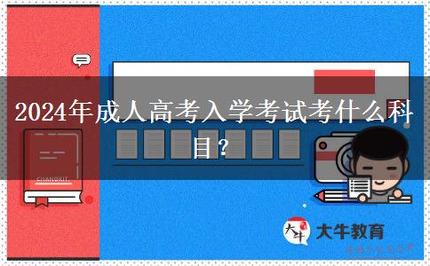 2024年成人高考入學(xué)考試考什么科目？
