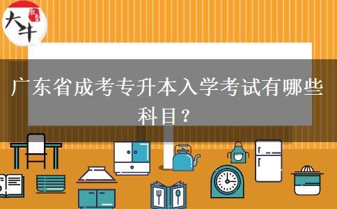 廣東省成考專升本入學(xué)考試有哪些科目？