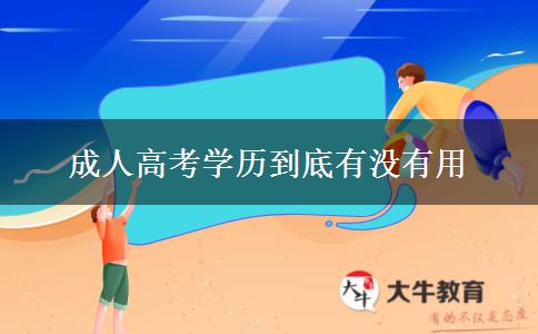 成人高考學(xué)歷到底有沒有用