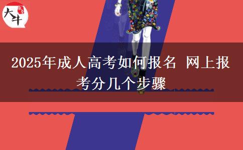 2025年成人高考如何報(bào)名 網(wǎng)上報(bào)考分幾個步驟