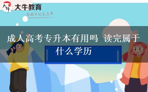 成人高考專升本有用嗎 讀完屬于什么學(xué)歷