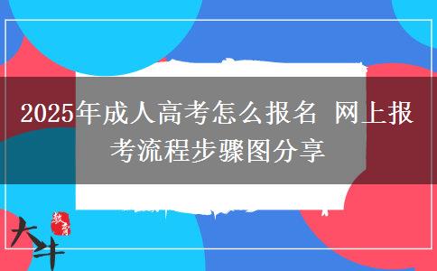 2025年成人高考怎么報名 網(wǎng)上報考流程步驟圖分享