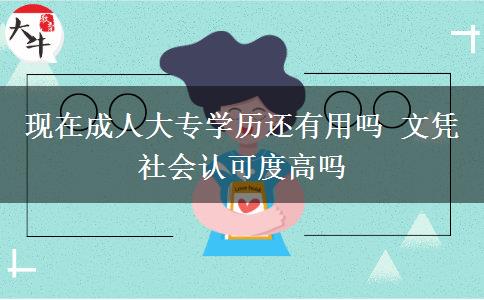 現(xiàn)在成人大專(zhuān)學(xué)歷還有用嗎 文憑社會(huì)認(rèn)可度高嗎