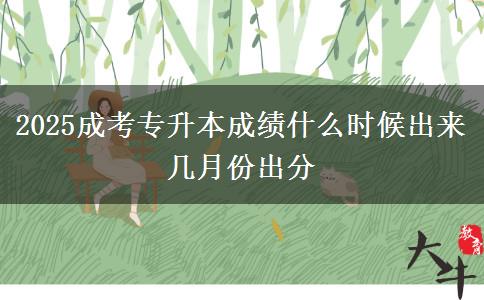 2025成考專升本成績什么時(shí)候出來 幾月份出分