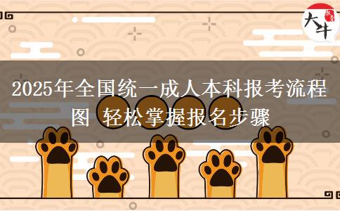 2025年全國統(tǒng)一成人本科報考流程圖 輕松掌握報名步驟