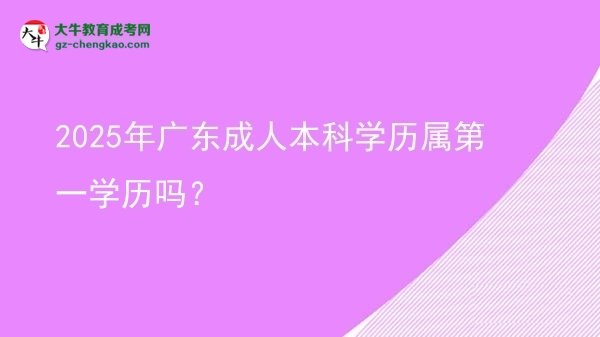 2025年廣東成人本科學(xué)歷屬第一學(xué)歷嗎？圖片