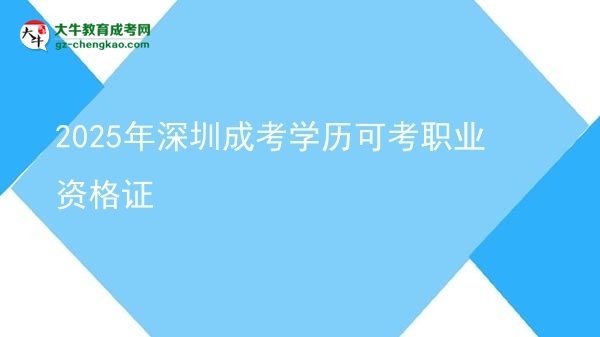 2025年深圳成考學(xué)歷可考職業(yè)資格證圖片