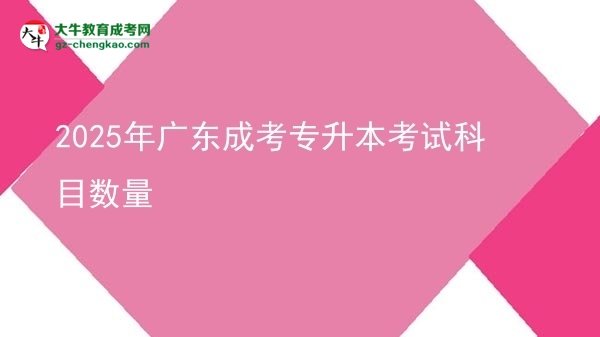 2025年廣東成考專升本考試科目數(shù)量圖片